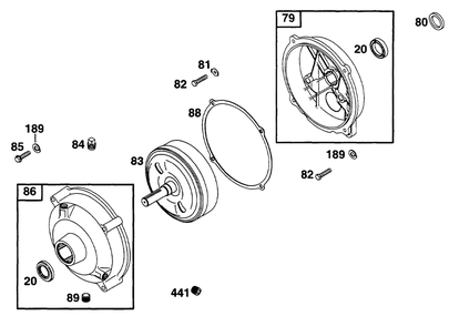 Gear Reducer Assembly Diagram and Parts List for 195431-2234-XX  Briggs and Stratton Engine